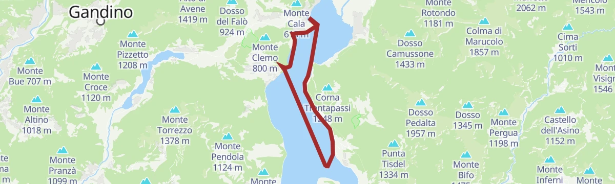 Route map: Percorso ad anello Eroici Remi